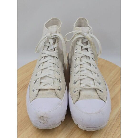 Converse All Star Lugged Hi Women's Sneaker Shoe White Canvas Size 10.5 - Picture 3 of 8